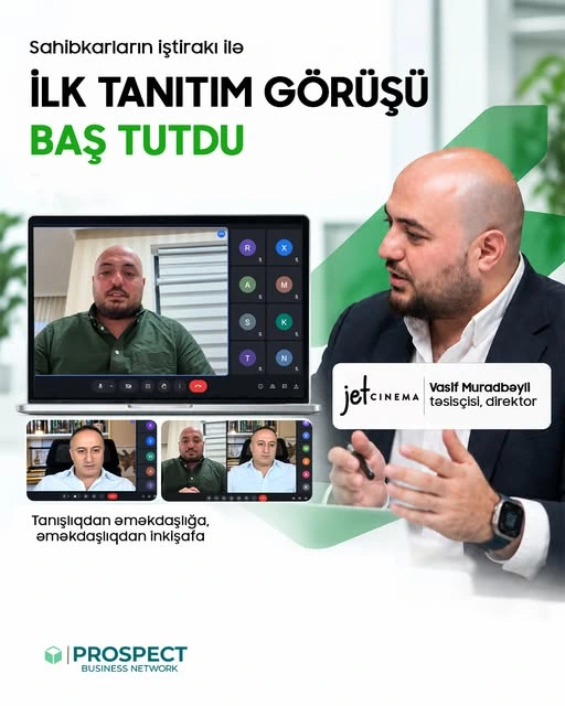 Həmin tanıtım görüşünün Zoom üzərindən keçirildiyini göstərən paylaşım